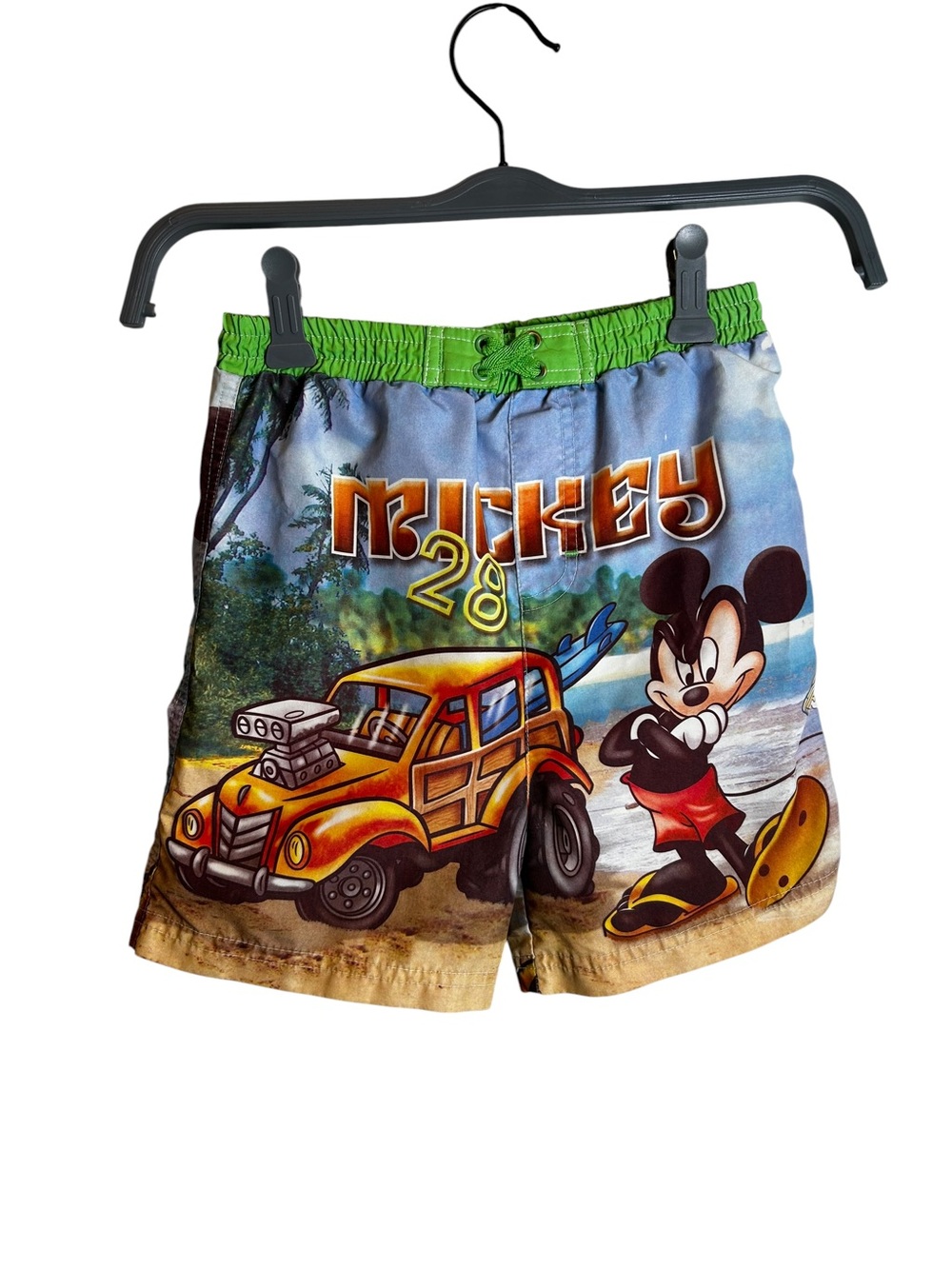 VTG Disney Mickey 28 Surf Swim Trunks Toddler Boys 4T Donald Goofy